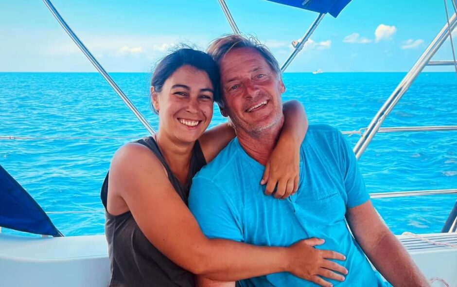 Mark and Marjorie Jensen embracing the billionaire lifestyle on their boat